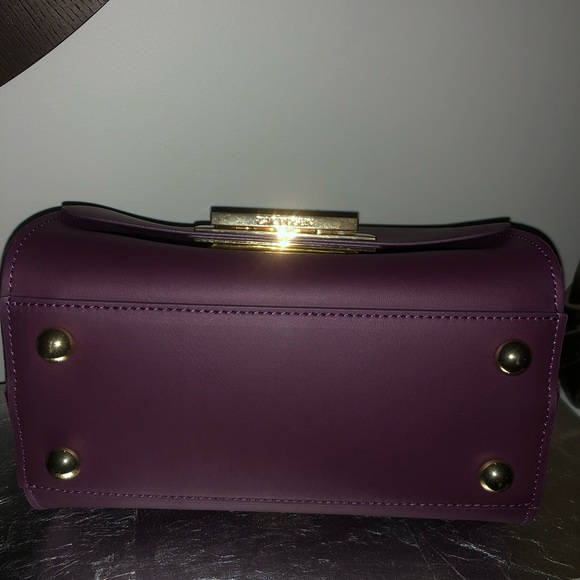 ❌SOLD❌ 💯Zac Posen Eartha velvet crossbody bag AUBERGINE BURGUNDY WINE - Picture 3 of 6